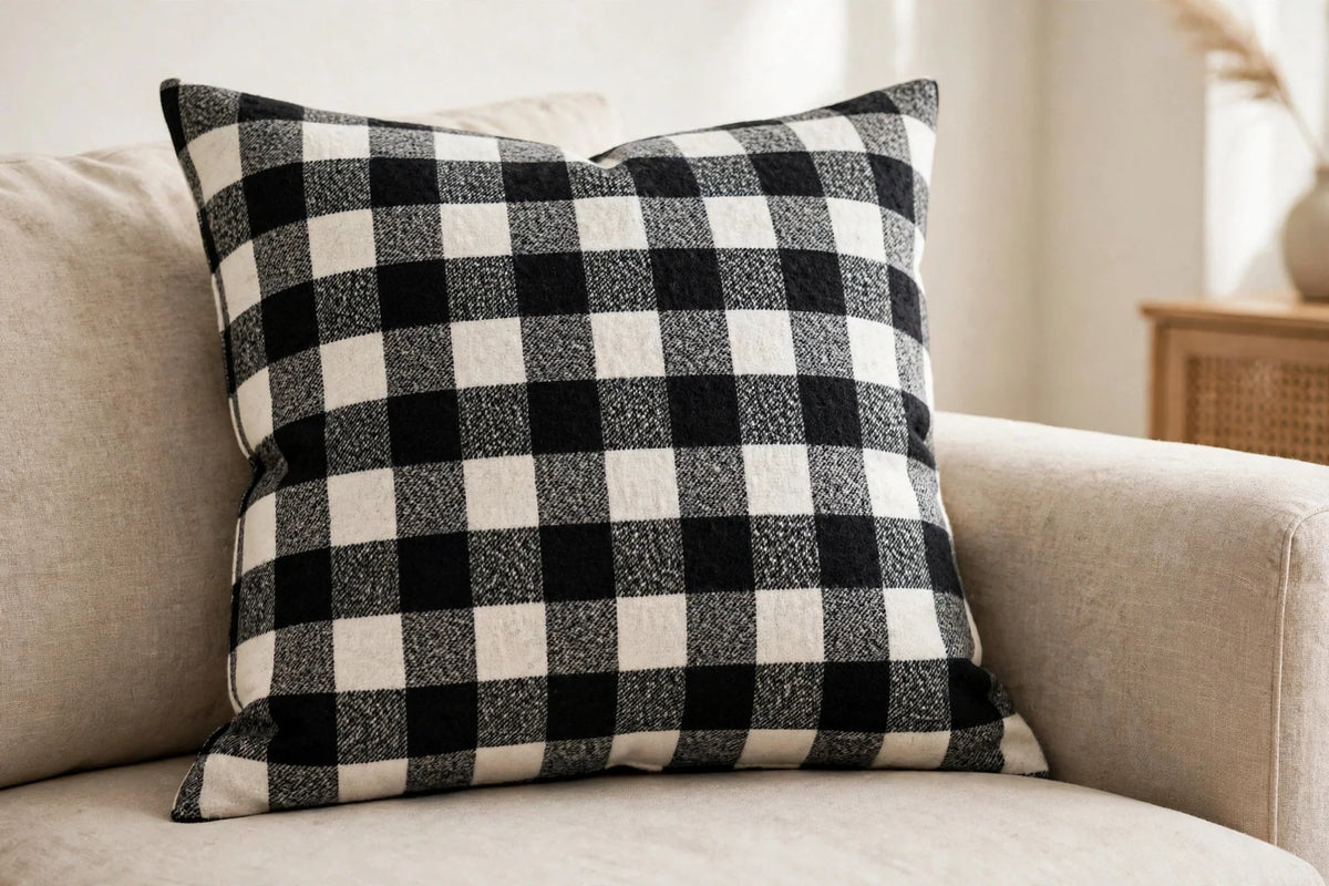 Buffalo Check Plaid Flannel — Lifestyle cushion view