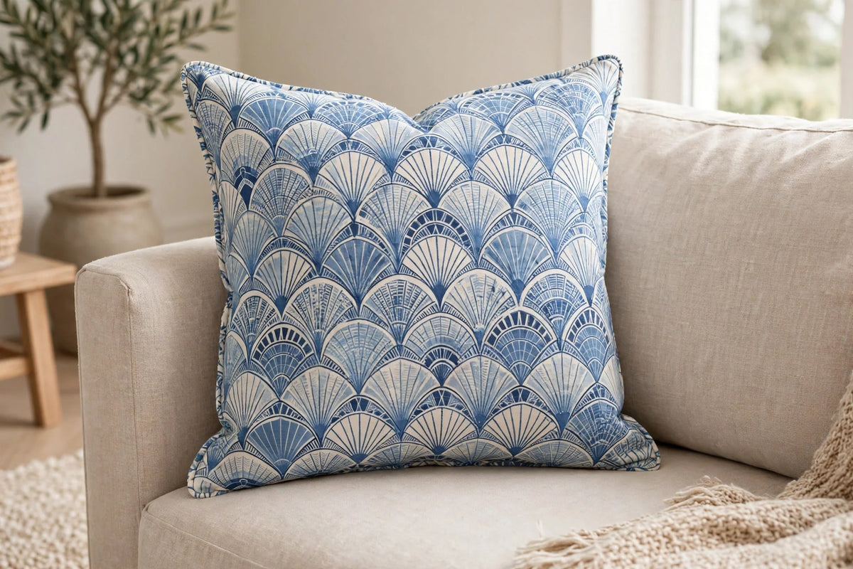 Deco Fan Cotton — Lifestyle cushion view