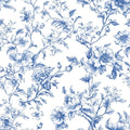 Blue french toile fabric