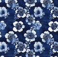 Nishigori indigo shibori floral fabric
