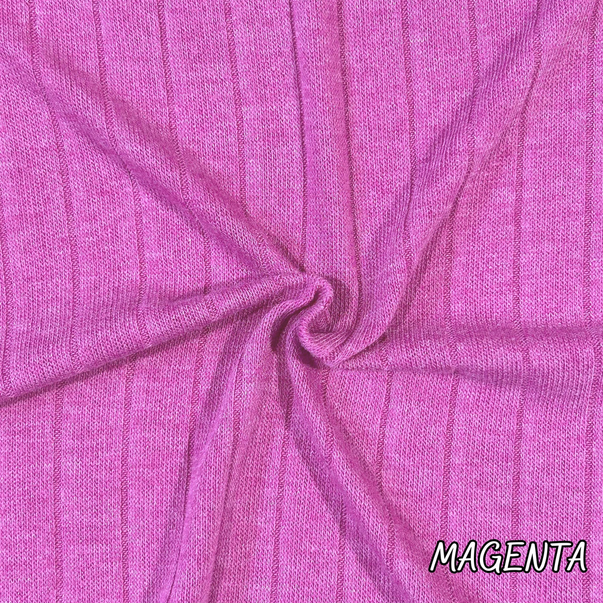 Pink band rib knit fabric detail view
