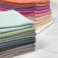 Multicolor band rib knit fabric