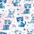 Baby leopard nursery fabric