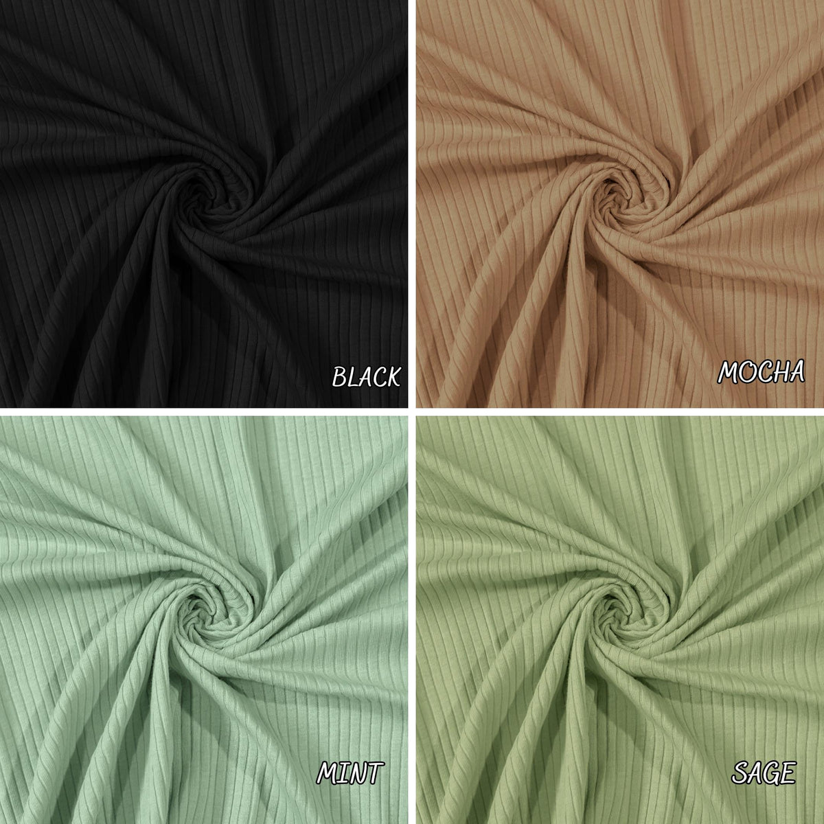 Cotton 5x2 rib trim knit fabric detail view