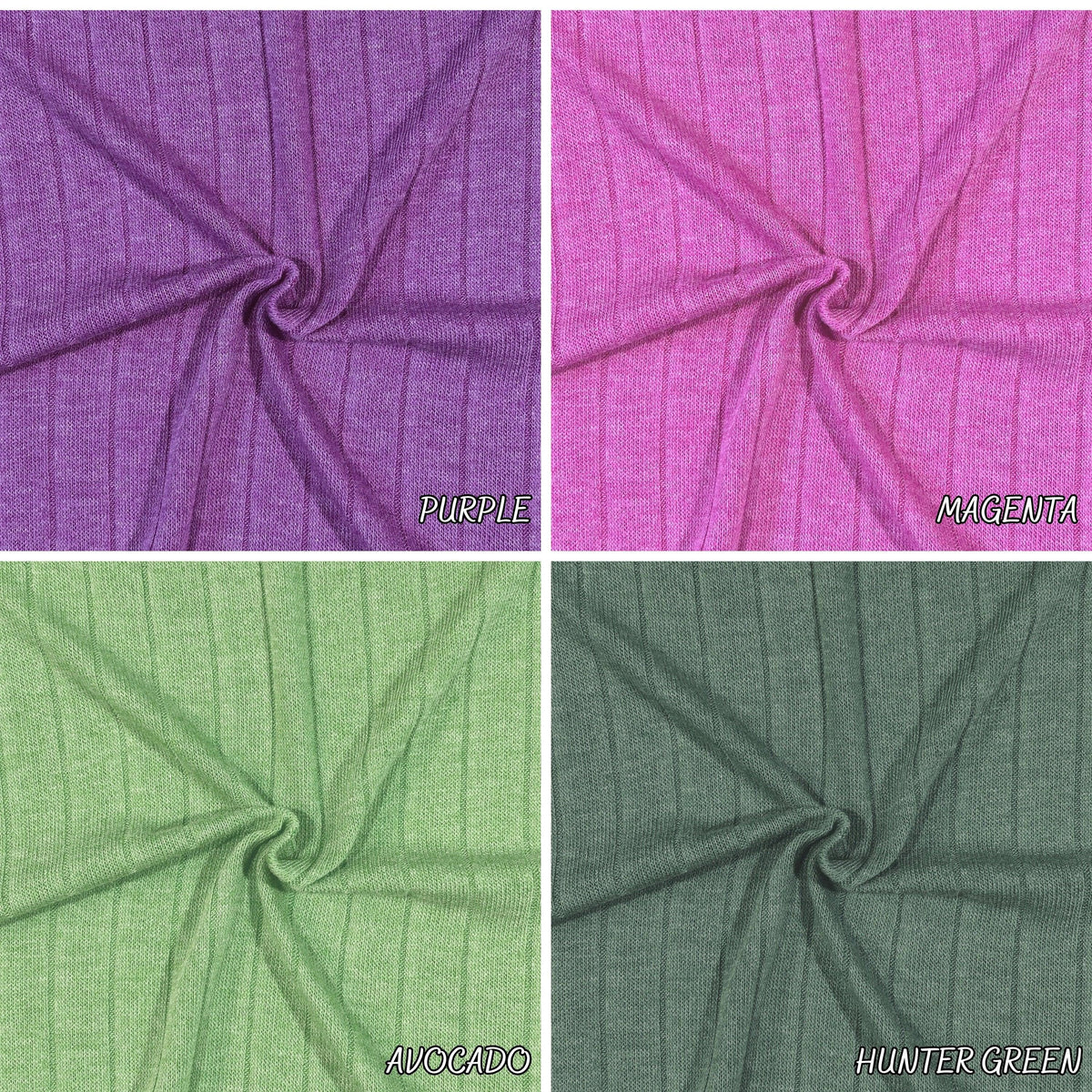 Multicolor band rib knit fabric detail view