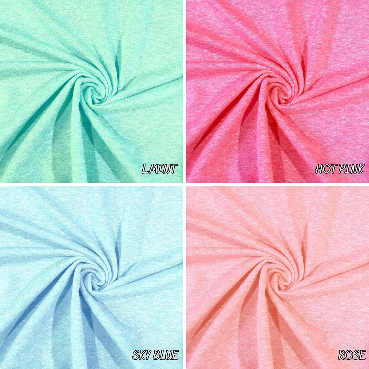 Tri-color french terry fabric detail view