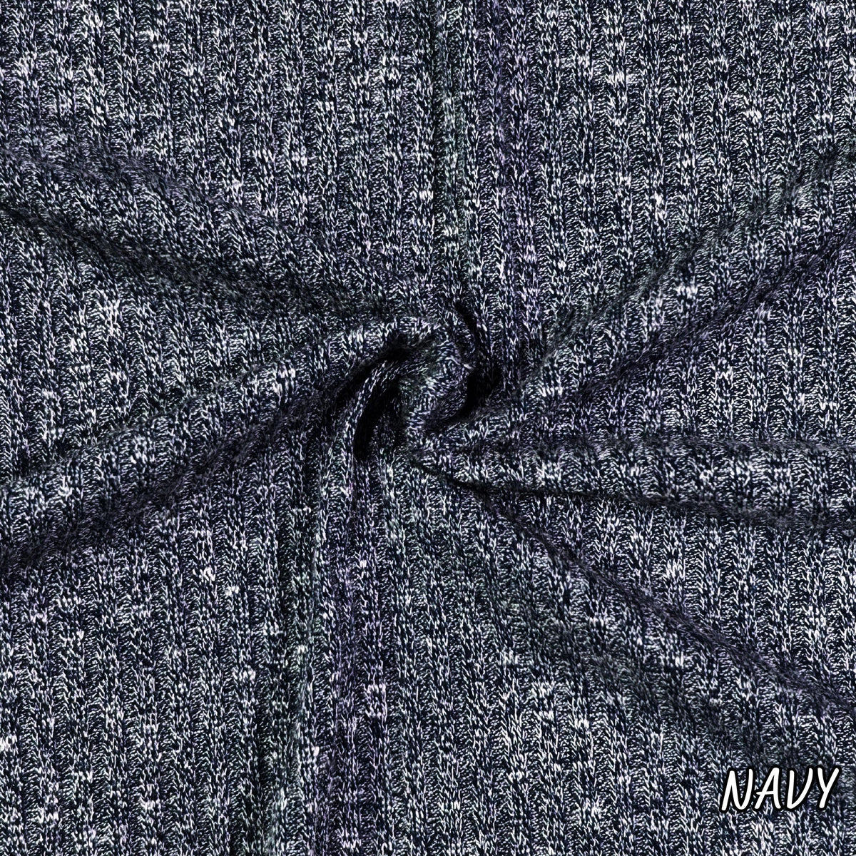 4x4 chunky rib knit fabric detail view