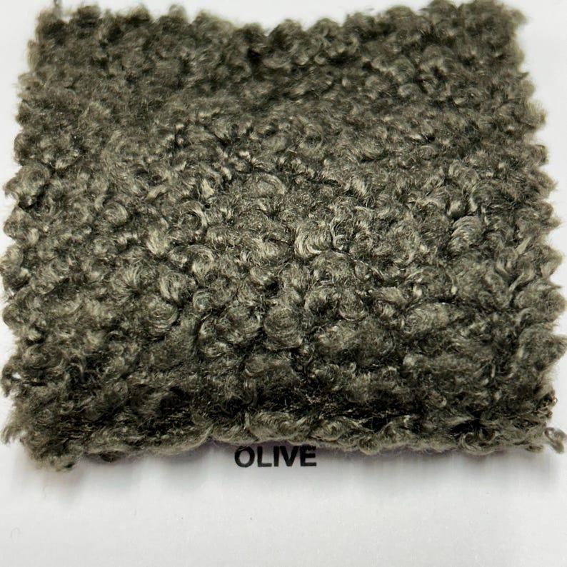 Poodle teddy faux fur fabric detail view