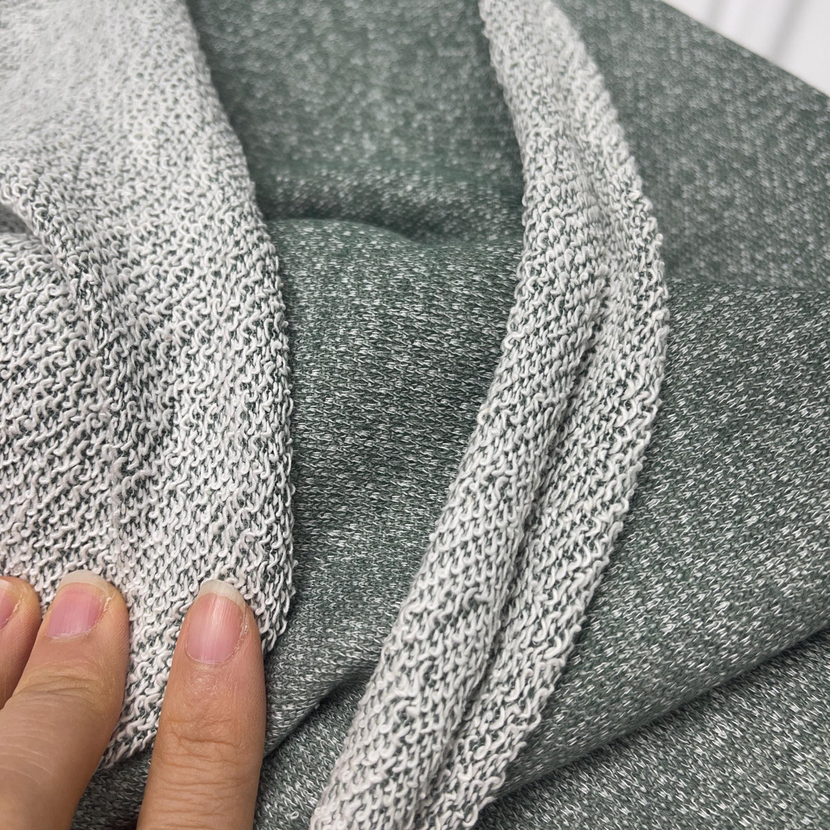 Cp french terry fabric detail view