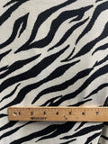 Black and white zebra print fabric