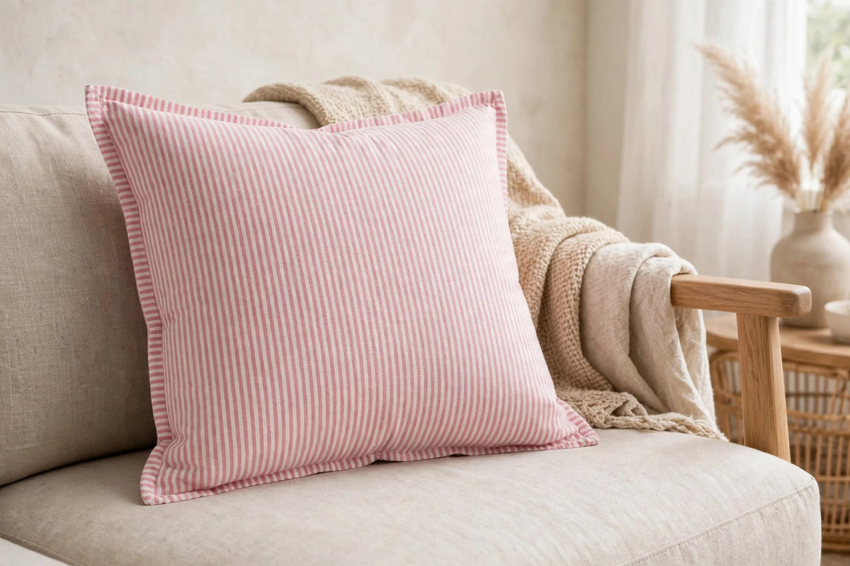 Mini Stripe Cotton — Lifestyle cushion view