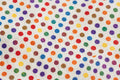 Rainbow Polka Dot Cotton — Pattern detail view
