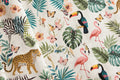 Tropical Animal Print Cotton — Pattern detail view
