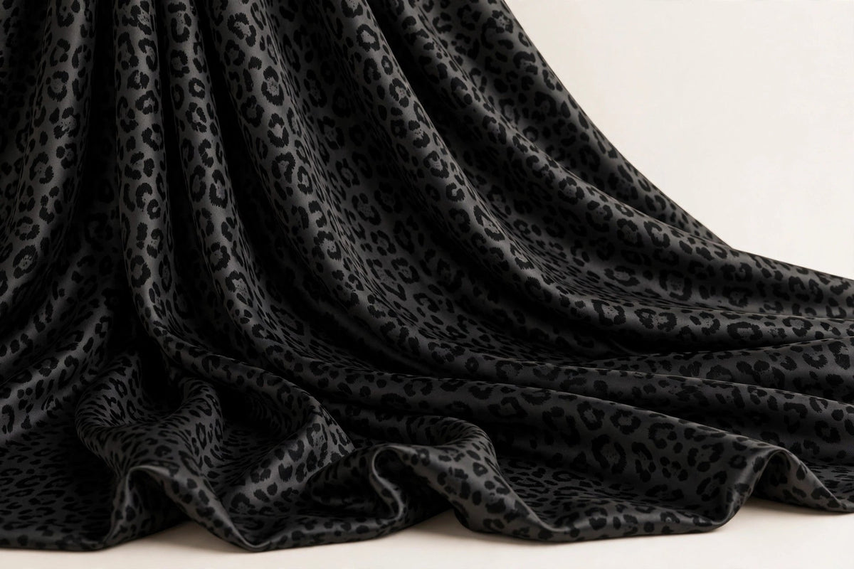 Midnight Prowl Animal Print Satin — Original product photo