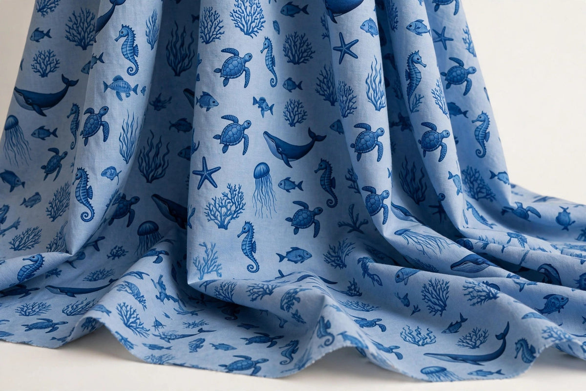 Ocean Animal Print Cotton — Original product photo