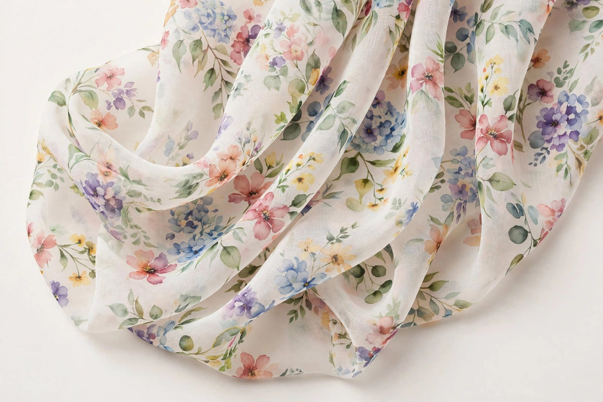 Watercolor Floral Voile — Original product photo