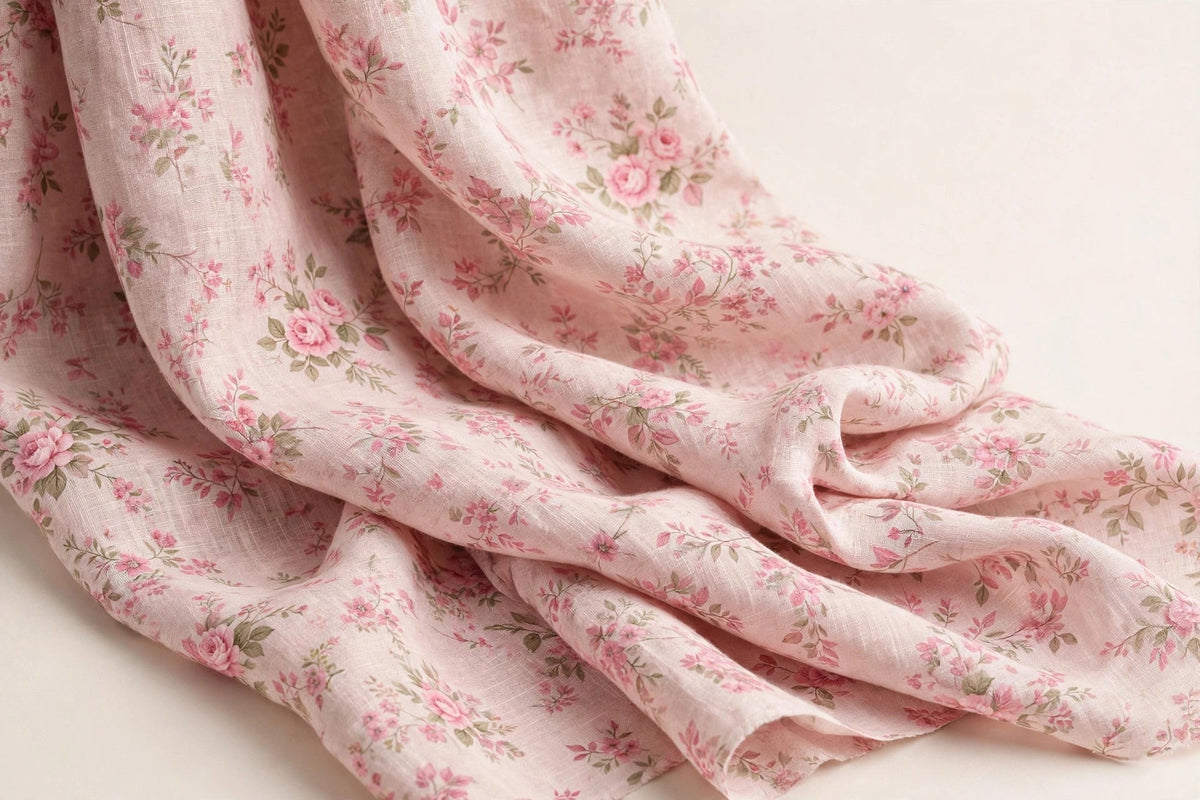 Pink Floral Linen — Original product photo