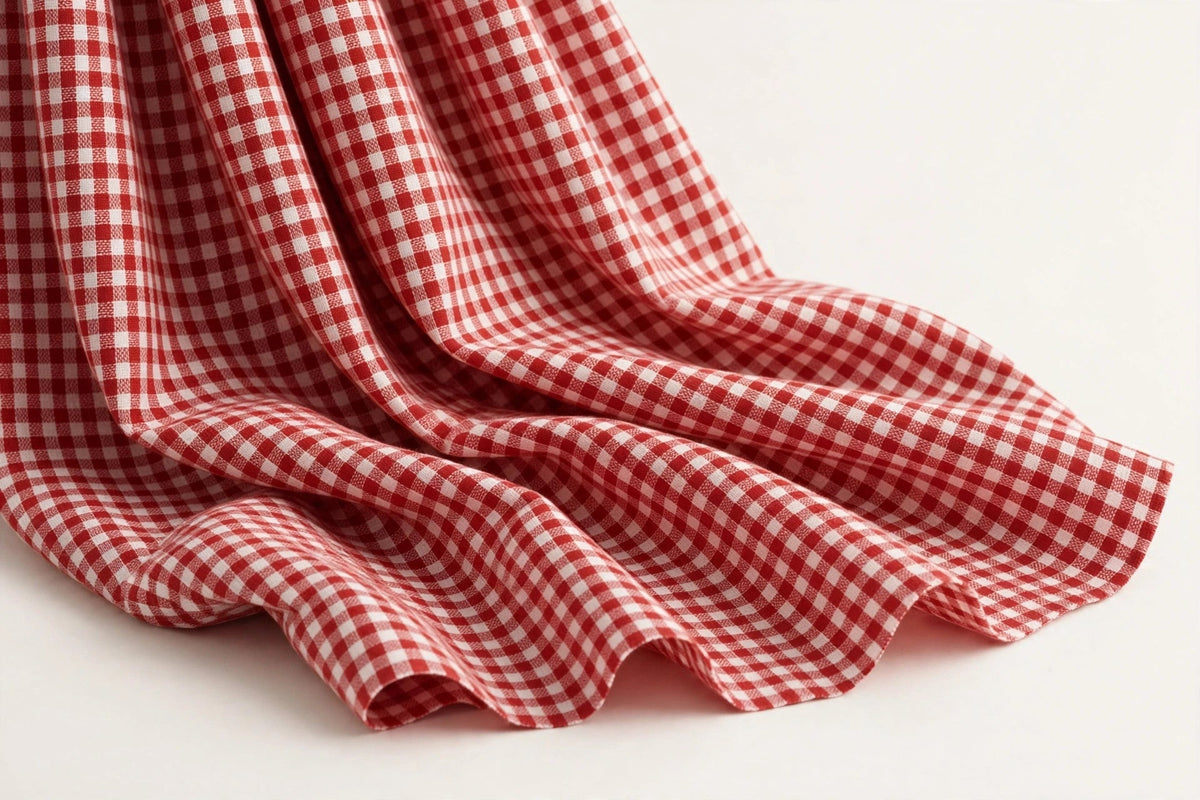 Red Gingham Cotton — Original product photo