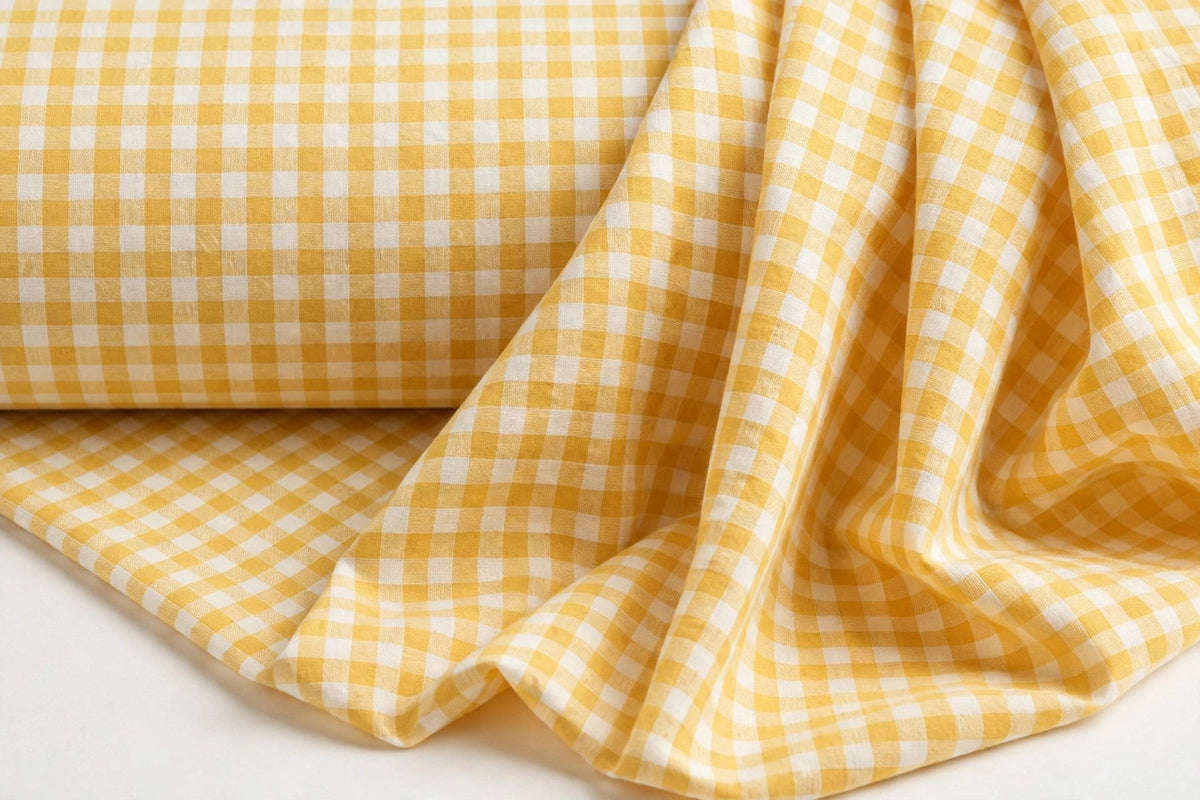 Yellow Gingham Cotton — Original product photo