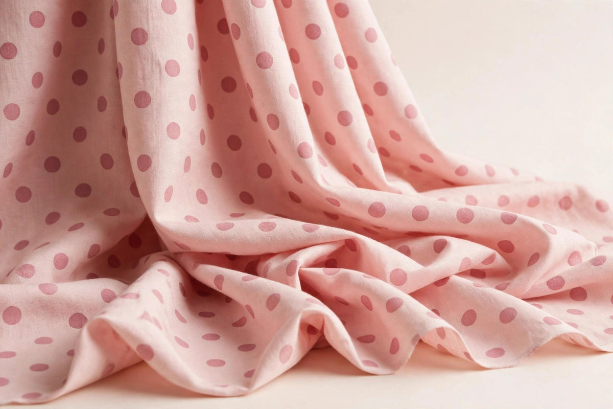 Blush Polka Dot Cotton — Original product photo