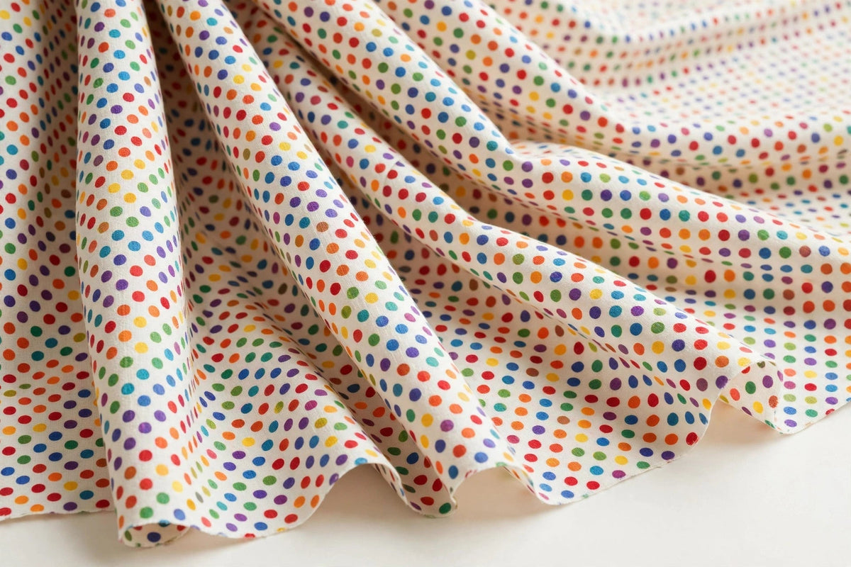 Rainbow Polka Dot Cotton — Original product photo