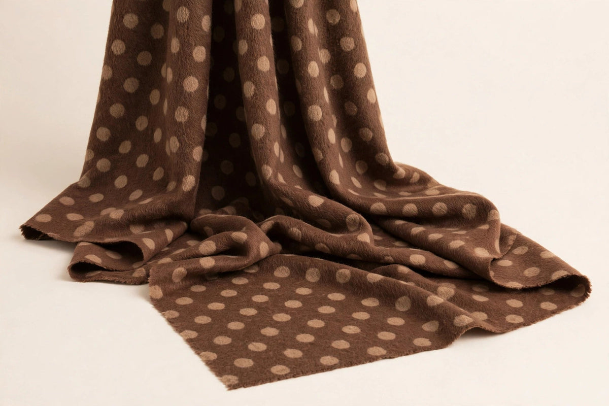 Cocoa Polka Dot Flannel — Original product photo