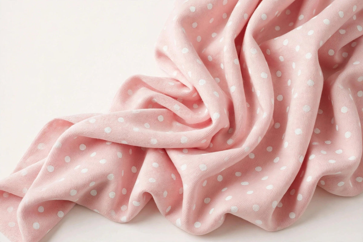 Pastel Polka Dot Jersey Knit — Original product photo