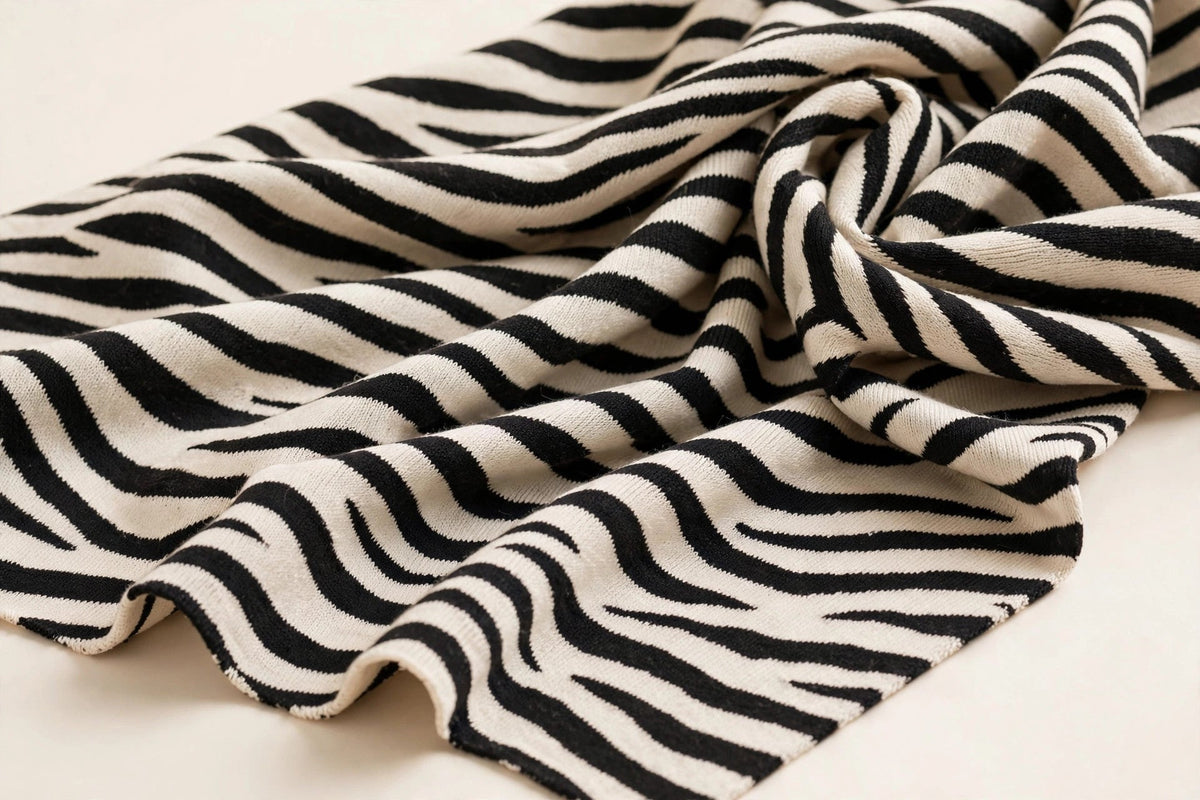 Zebra Stripe Jersey Knit — Original product photo