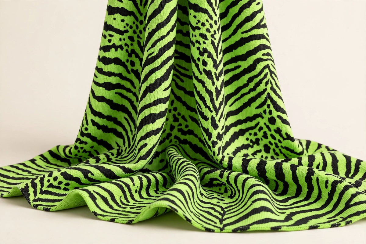 Neon Zebra Jersey Knit — Original product photo