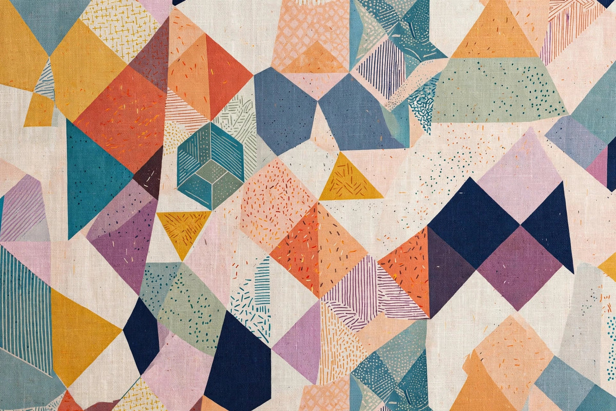 Abstract Geo Cotton — Pattern detail view