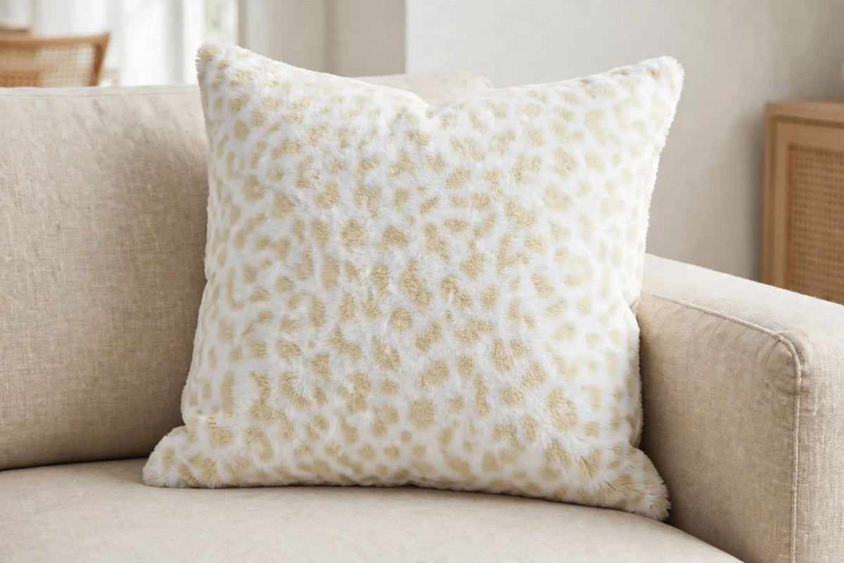 Arctic Animal Print Fleece — Lifestyle cushion view
