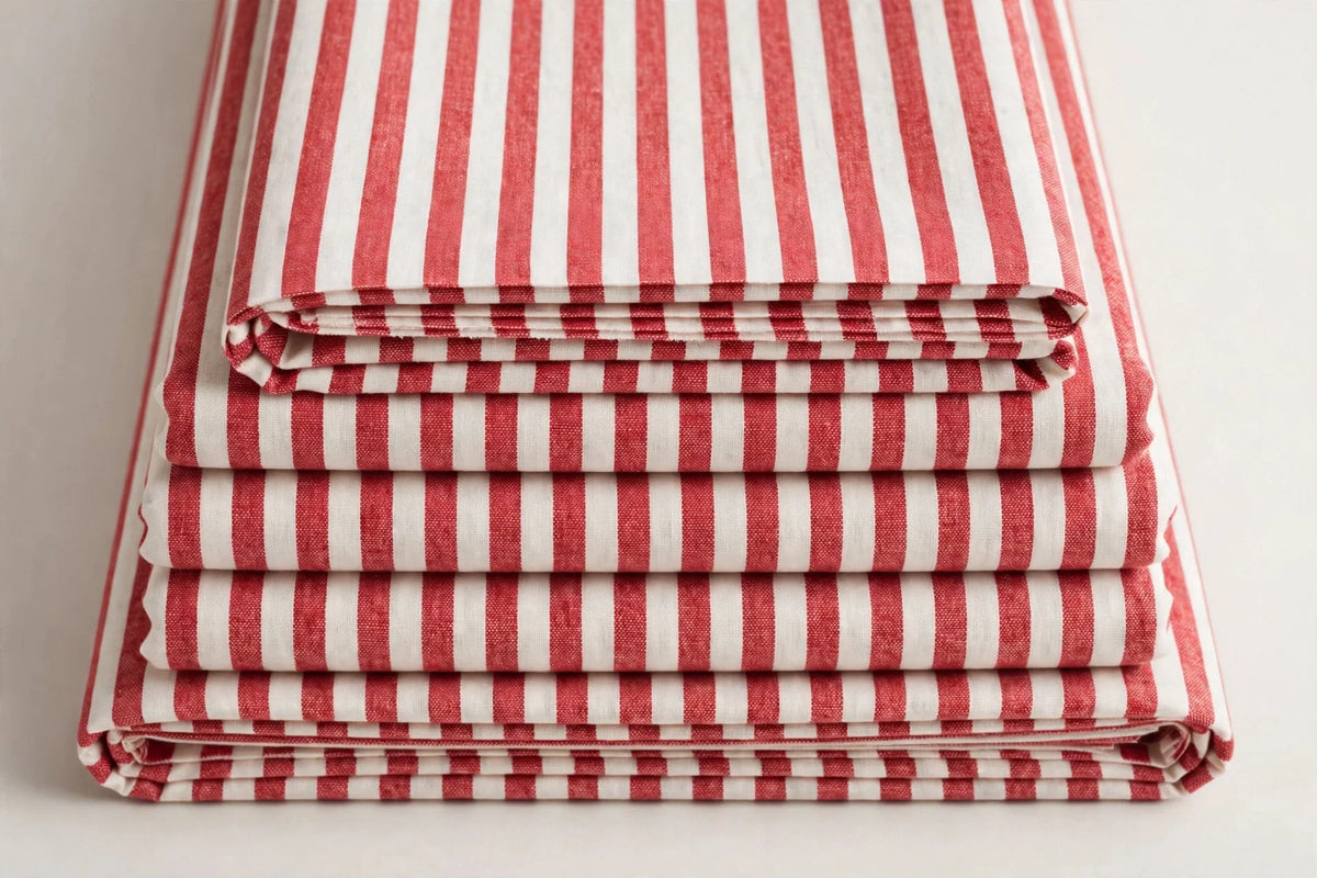 Awning Stripe Cotton — Folded stack view