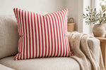 Awning Stripe Cotton — Lifestyle cushion view