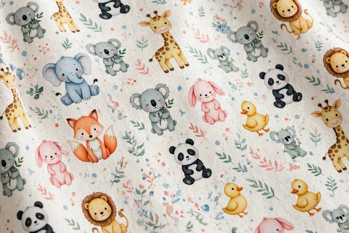 Baby Animals Print — Pattern detail view