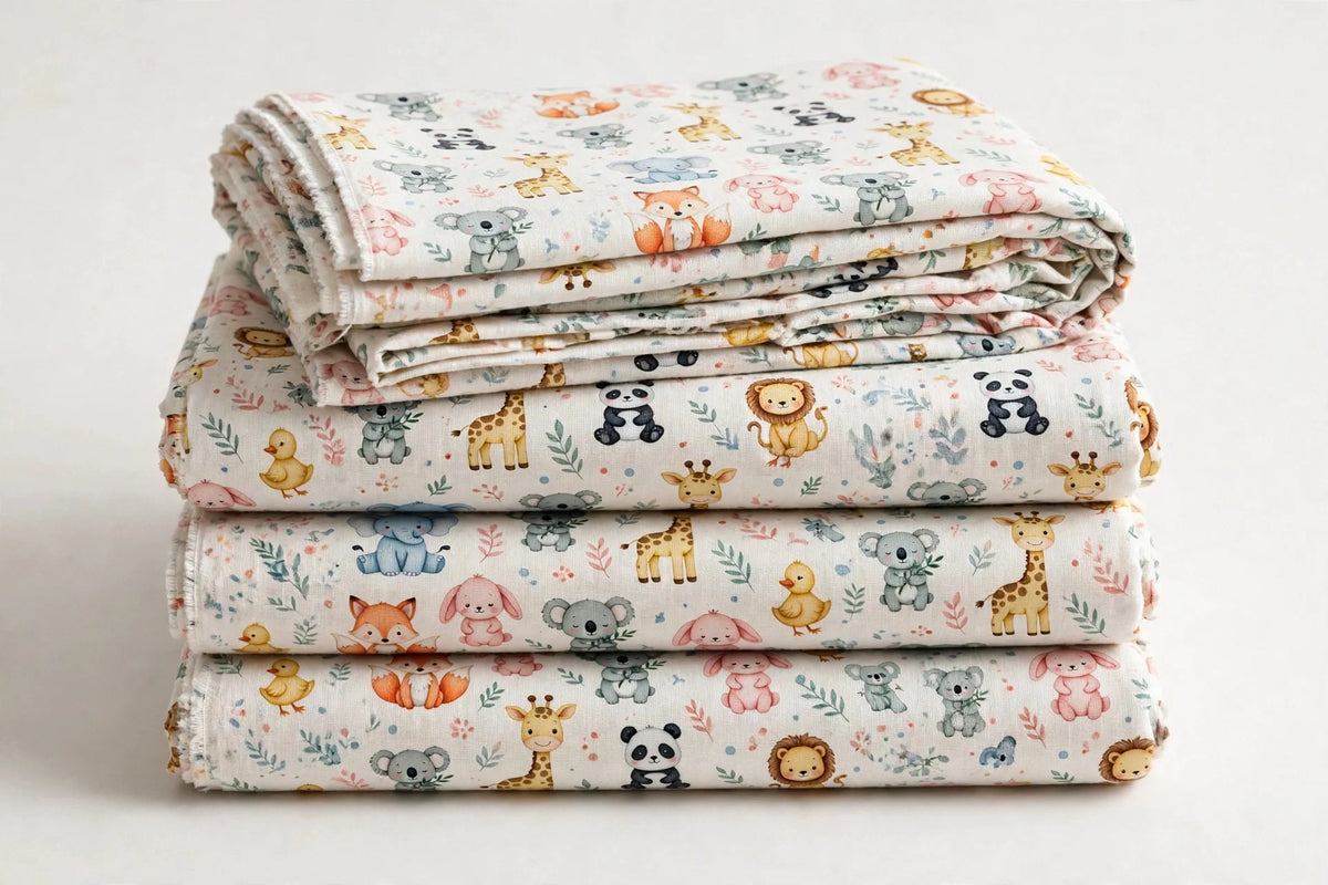 Baby Animals Print — Folded stack view
