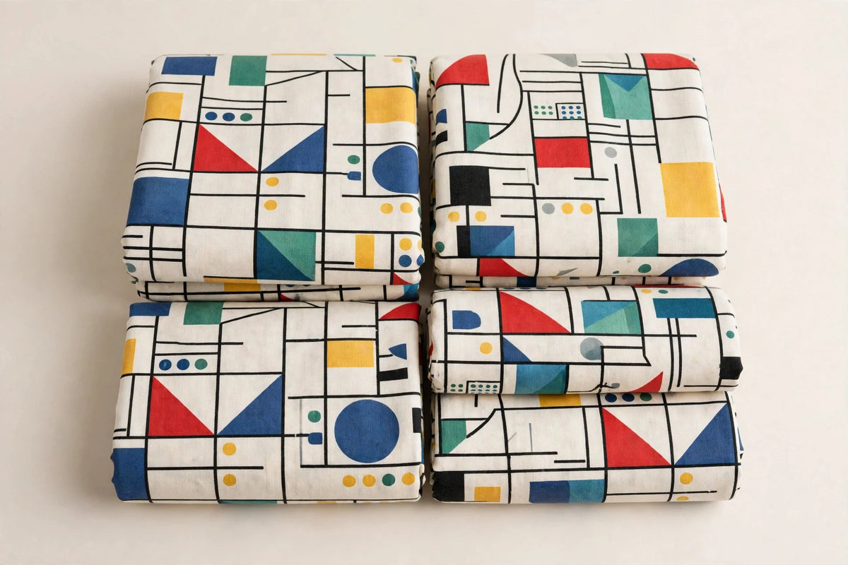 Bauhaus Cotton — Folded stack view
