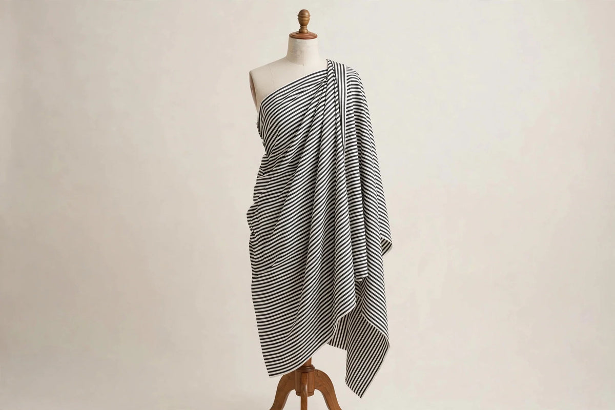Black & White Stripe — Draped view