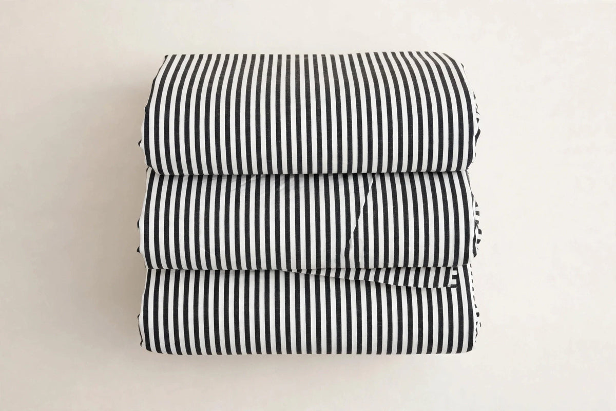 Black & White Stripe — Folded stack view