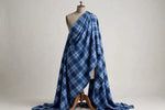 Blue Plaid Flannel — Draped view