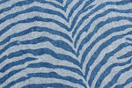Blue Zebra Cotton — Pattern detail view