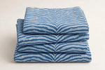 Blue Zebra Cotton — Folded stack view