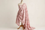 Blush Peony Floral Cotton — Draped view