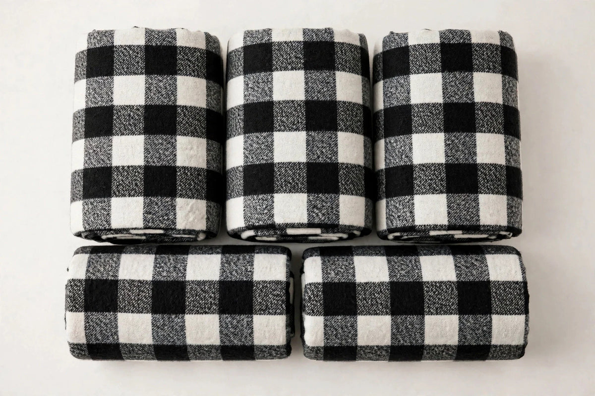 Buffalo Check Plaid Flannel — Folded stack view