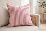 Candy Stripe Jersey Knit — Lifestyle cushion view