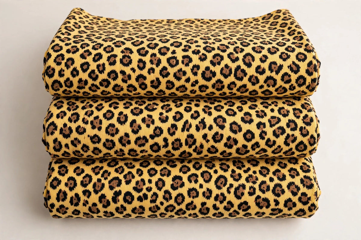 Cheetah Print Jersey — Folded stack view