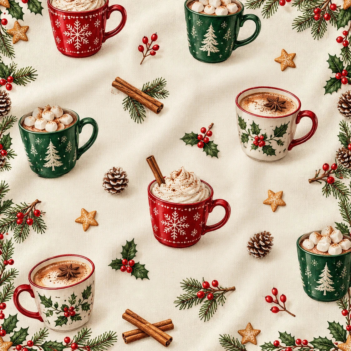 Christmas Coffee & Cocoa — pattern artwork