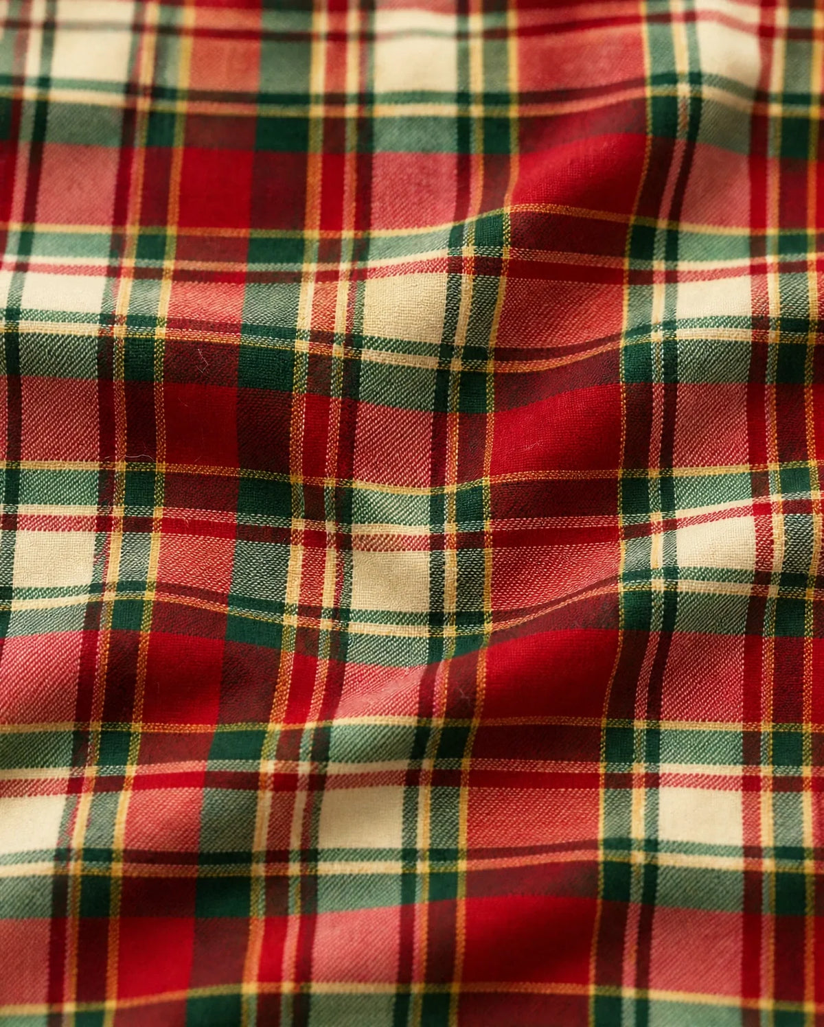 Holiday Red Green Plaid — detail