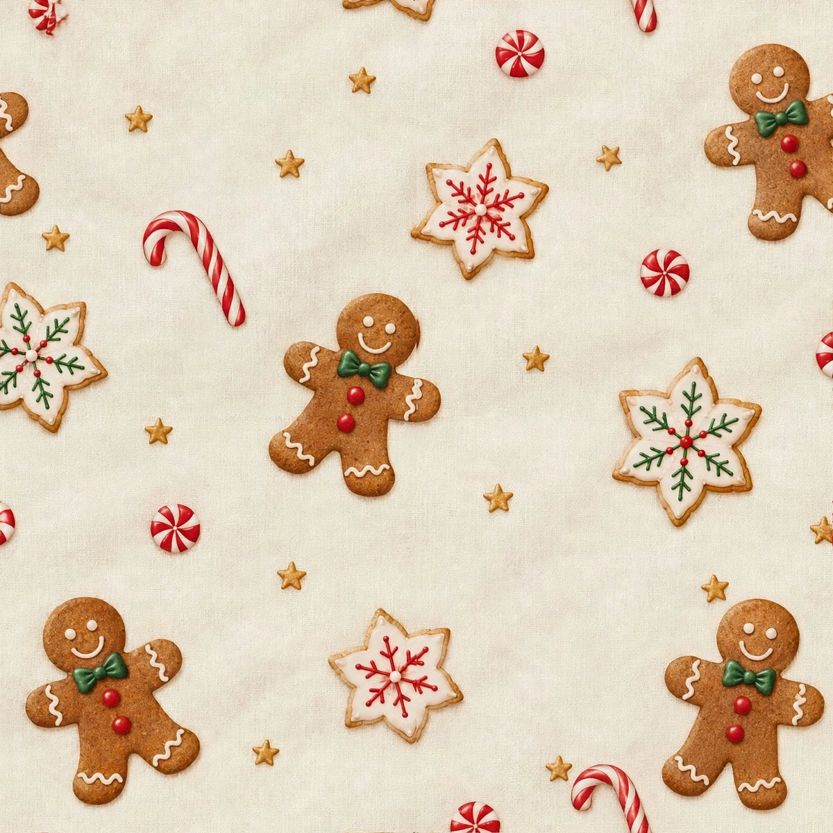 Gingerbread Cookie Party — pattern artwork