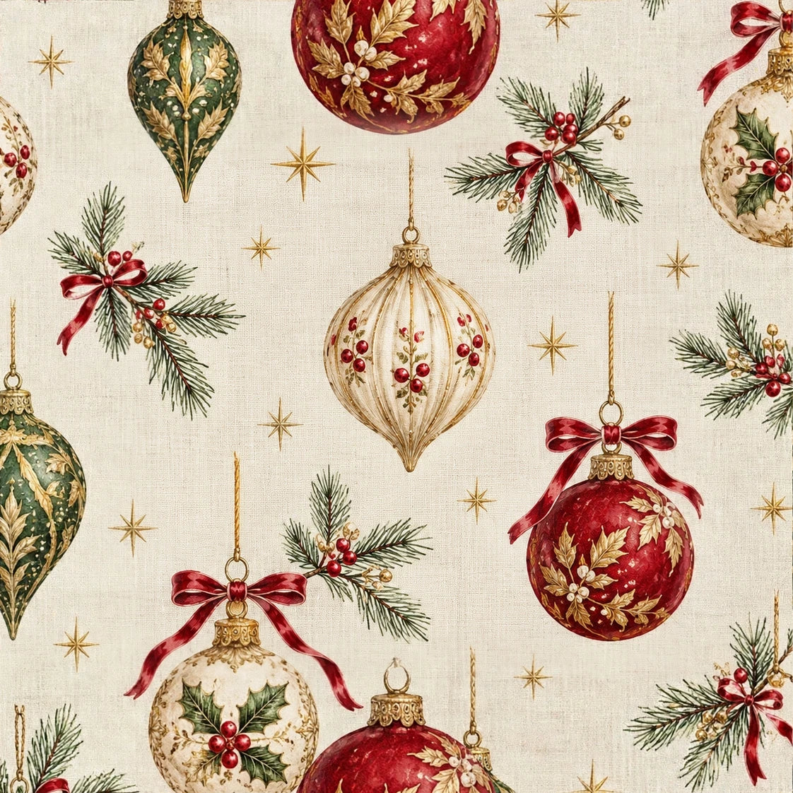 Retro Christmas Ornaments — pattern artwork