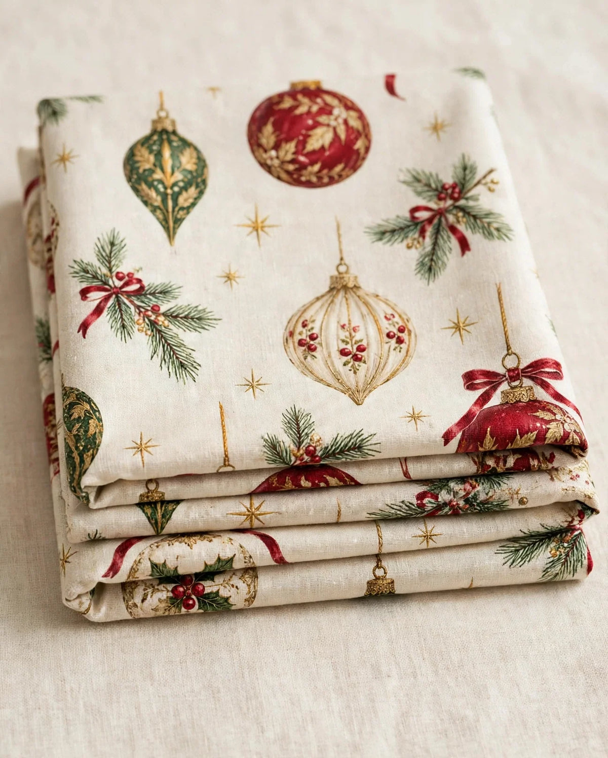 Retro Christmas Ornaments — folded